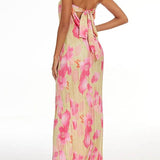 Theresia | Bloemenprint Bandeau Maxikleed - stijlvol & vrouwelijk