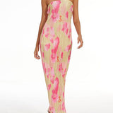 Theresia | Bloemenprint Bandeau Maxikleed - stijlvol & vrouwelijk