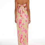 Theresia | Bloemenprint Bandeau Maxikleed - stijlvol & vrouwelijk