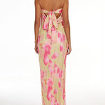 Theresia | Bloemenprint Bandeau Maxikleed - stijlvol & vrouwelijk