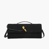 Finja | Gevlochten Clutch van Kunstleer