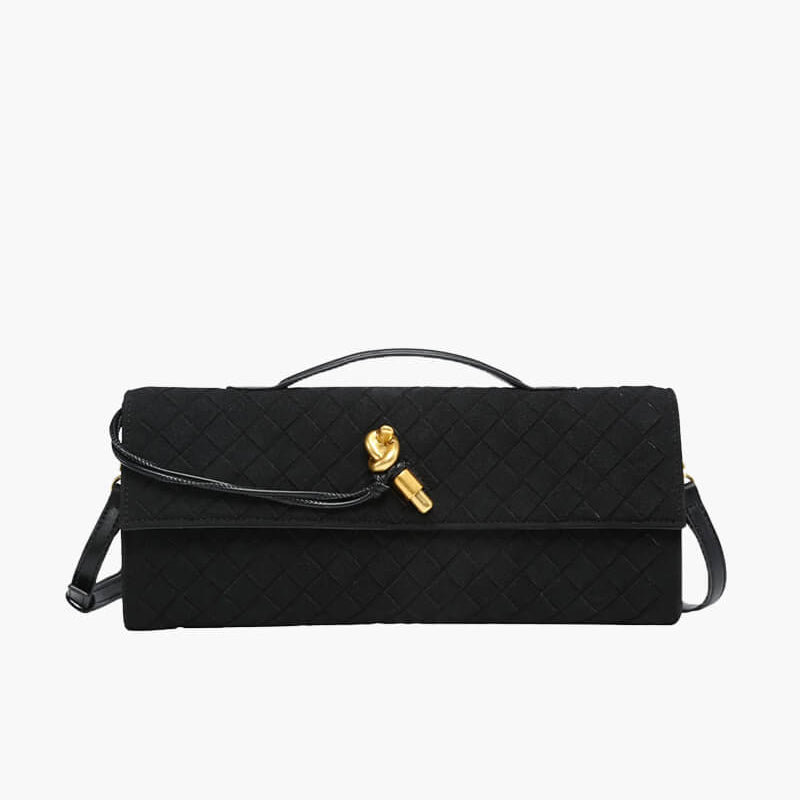 Finja | Gevlochten Clutch van Kunstleer