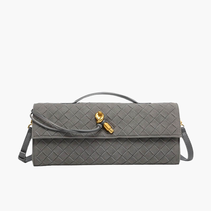Finja | Gevlochten Clutch van Kunstleer