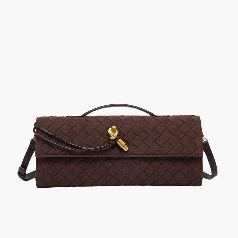 Finja | Gevlochten Clutch van Kunstleer