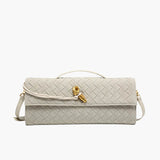 Finja | Gevlochten Clutch van Kunstleer