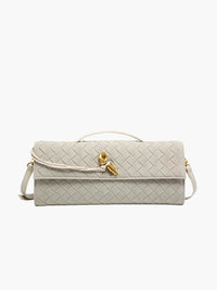 Finja | Gevlochten Clutch van Kunstleer