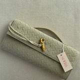 Finja | Gevlochten Clutch van Kunstleer