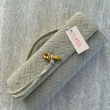 Finja | Gevlochten Clutch van Kunstleer