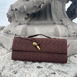 Finja | Gevlochten Clutch van Kunstleer