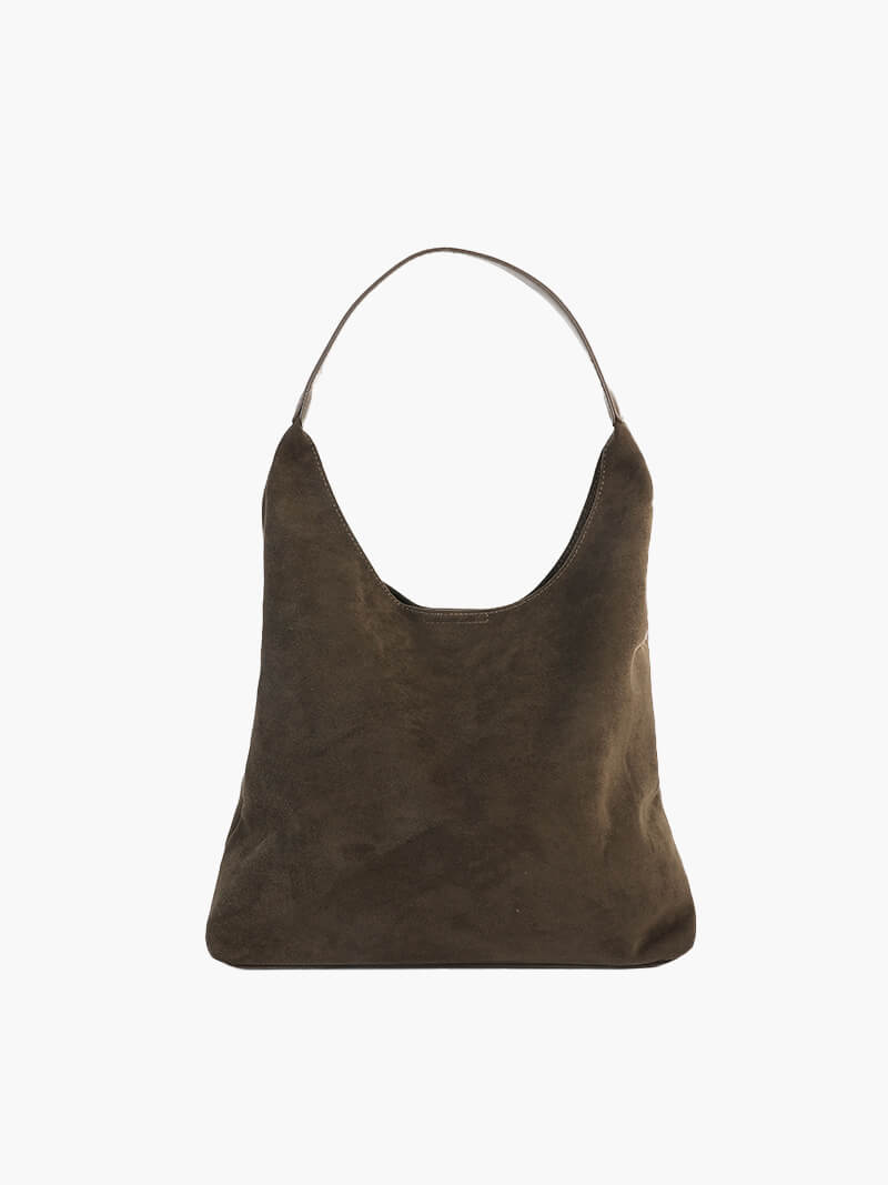 Olga | Minimalistische Schoudertas van Suède