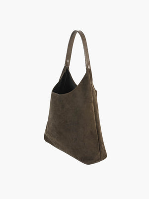 Olga | Minimalistische Schoudertas van Suède