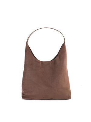 Olga | Minimalistische Schoudertas van Suède