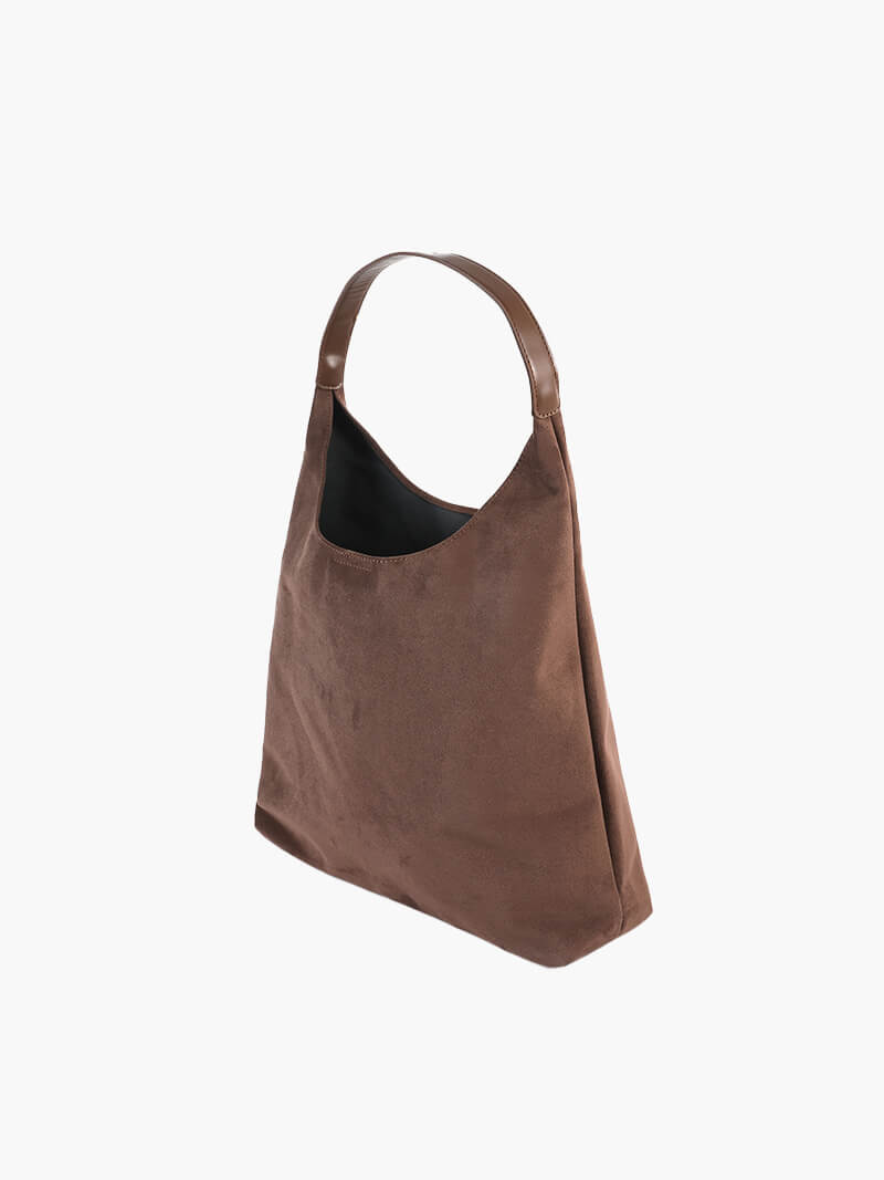 Olga | Minimalistische Schoudertas van Suède