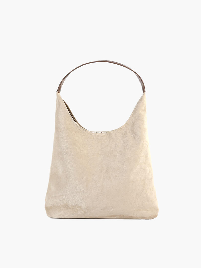 Olga | Minimalistische Schoudertas van Suède