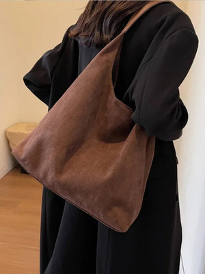 Olga | Minimalistische Schoudertas van Suède