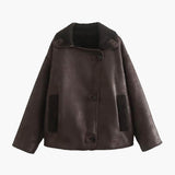 Kiara | Stijlvolle Jack met Kunstleer- en Fleece-Details