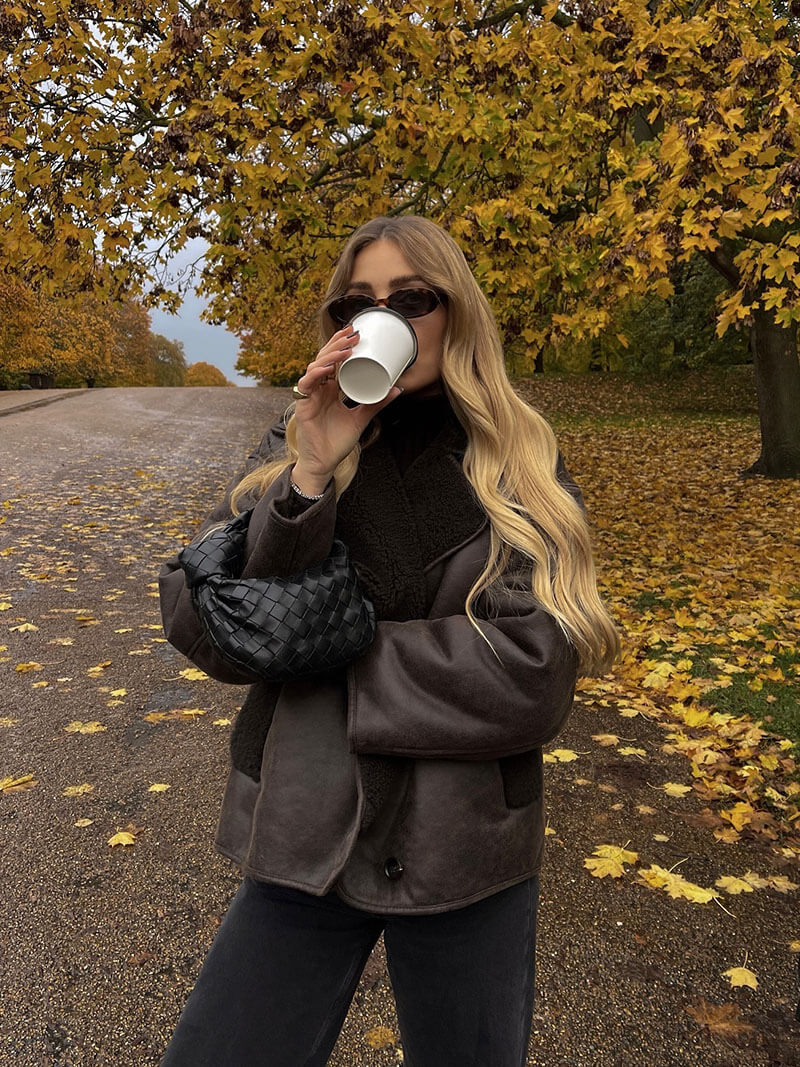 Kiara | Stijlvolle Jack met Kunstleer- en Fleece-Details