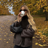 Kiara | Stijlvolle Jack met Kunstleer- en Fleece-Details