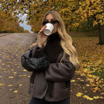 Kiara | Stijlvolle Jack met Kunstleer- en Fleece-Details