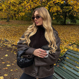 Kiara | Stijlvolle Jack met Kunstleer- en Fleece-Details