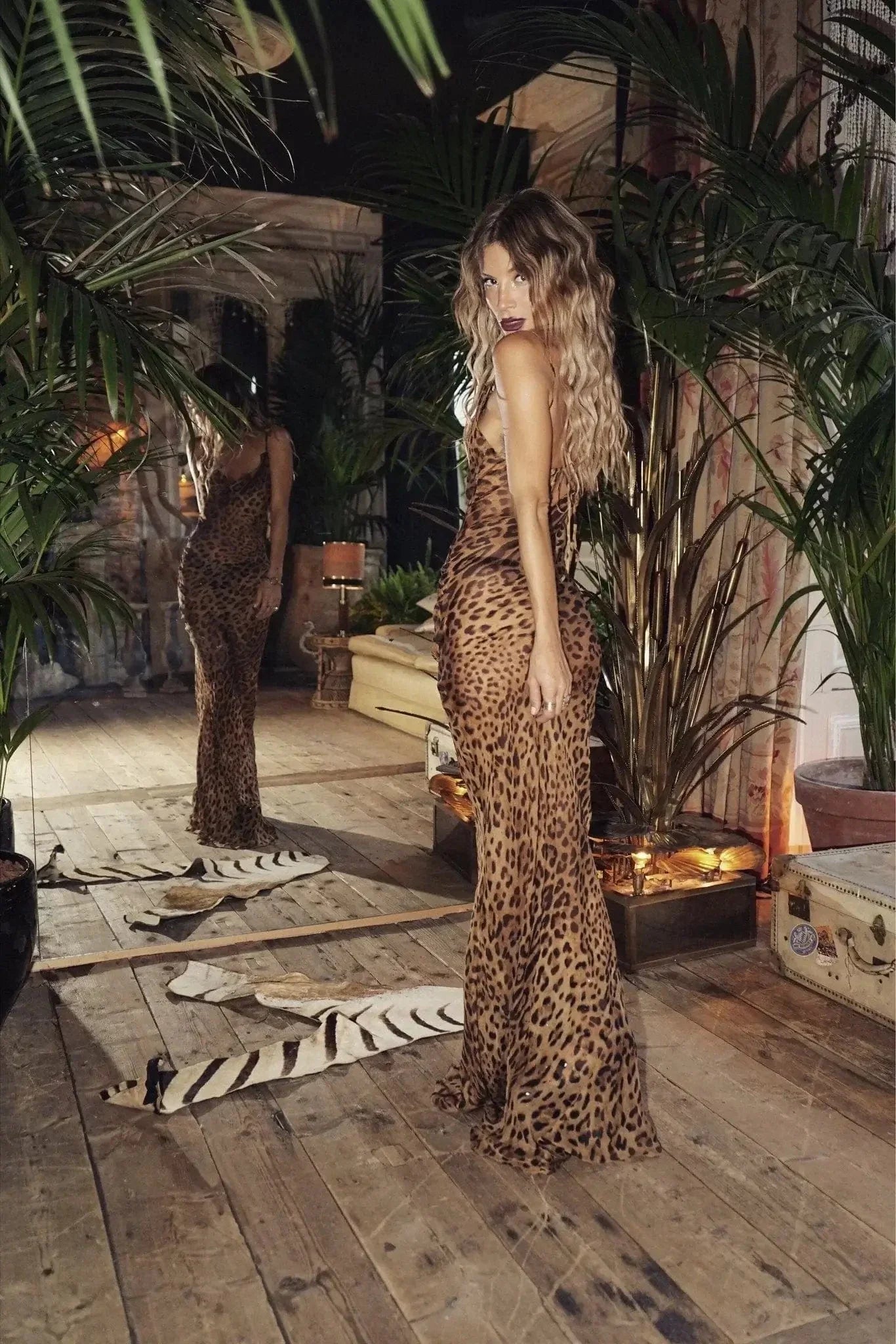 Theresia | Doorzichtige Leopard-Maxijurk – Wild & Verleidelijk