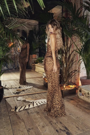 Theresia | Doorzichtige Leopard-Maxijurk – Wild & Verleidelijk