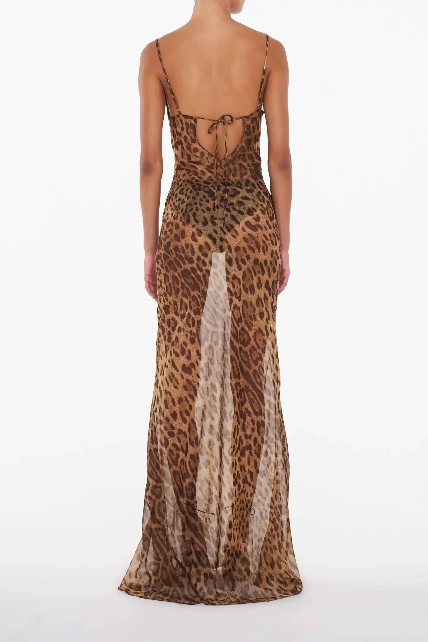 Theresia | Doorzichtige Leopard-Maxijurk – Wild & Verleidelijk