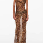 Theresia | Doorzichtige Leopard-Maxijurk – Wild & Verleidelijk