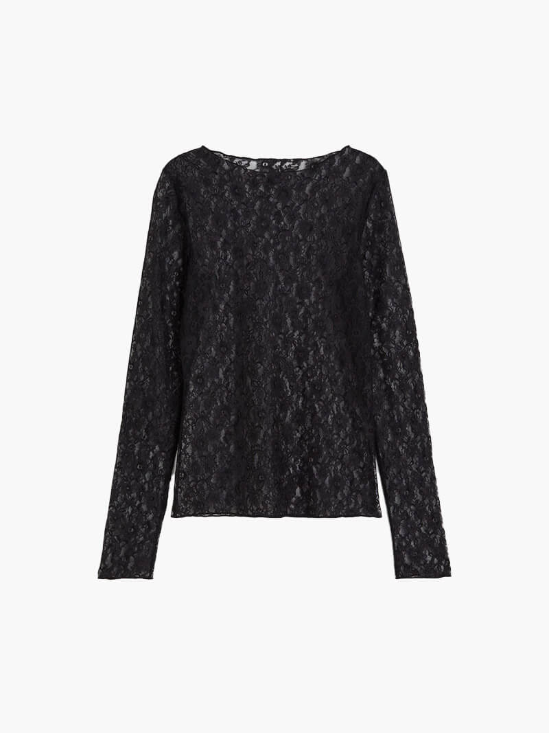 Selina | Lange Mouw Kant Top