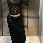 Selina | Lange Mouw Kant Top