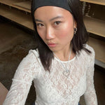 Selina | Lange Mouw Kant Top