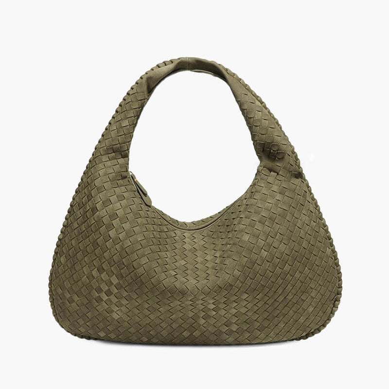 Yvon | Gevlochten Hobo-Tas van Suède XL