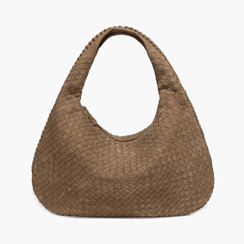 Yvon | Gevlochten Hobo-Tas van Suède XL