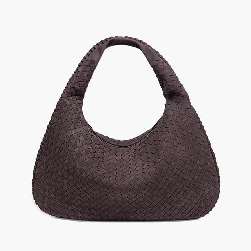Yvon | Gevlochten Hobo-Tas van Suède XL