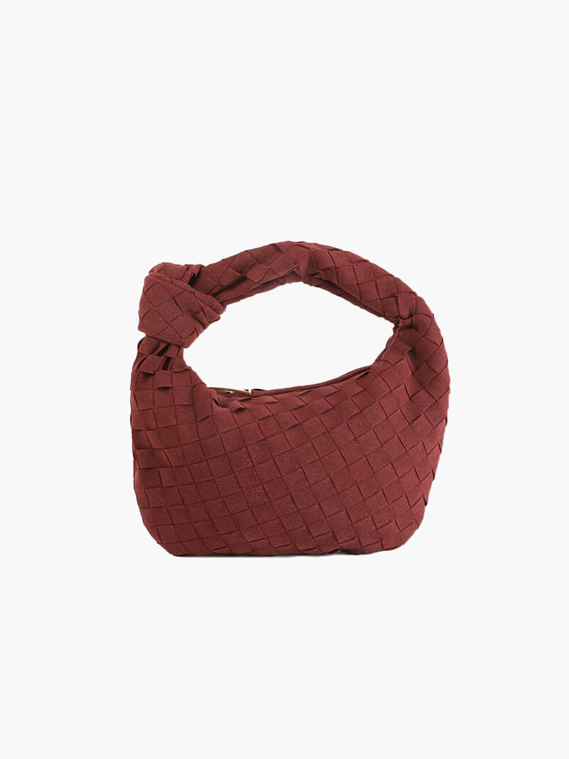 Ilyse | Gevlochten Mini-Tas van Suède