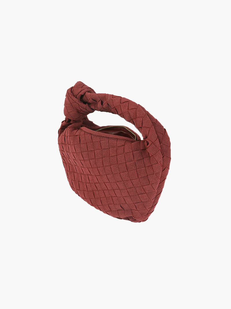 Ilyse | Gevlochten Mini-Tas van Suède