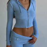 Johanna | Trendy Trainingspak met Crop Top en Flared Broek