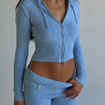Johanna | Trendy Trainingspak met Crop Top en Flared Broek