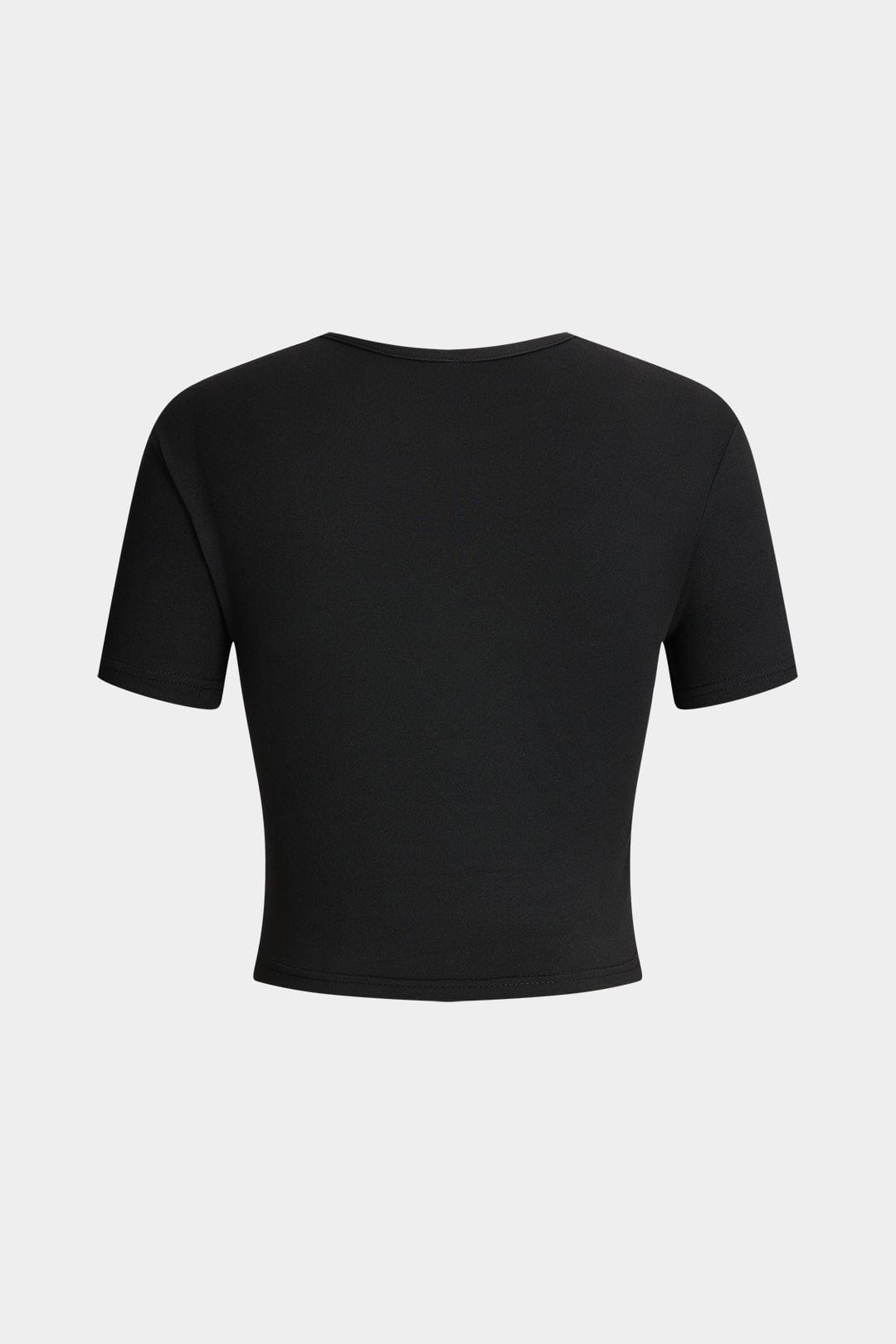 Braelyn | Zwart Korte Mouwen Cropped T-Shirt met "Wees Niet Jalours"-Print