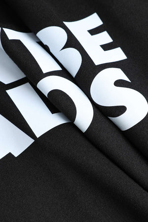 Braelyn | Zwart Korte Mouwen Cropped T-Shirt met "Wees Niet Jalours"-Print