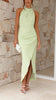 Kerstin | Elegante Wickel-Stijl Halterneck Maxikleed