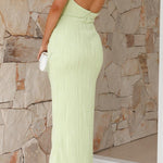 Kerstin | Elegante Wickel-Stijl Halterneck Maxikleed