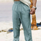 Maes™ Casual linnen herenbroek