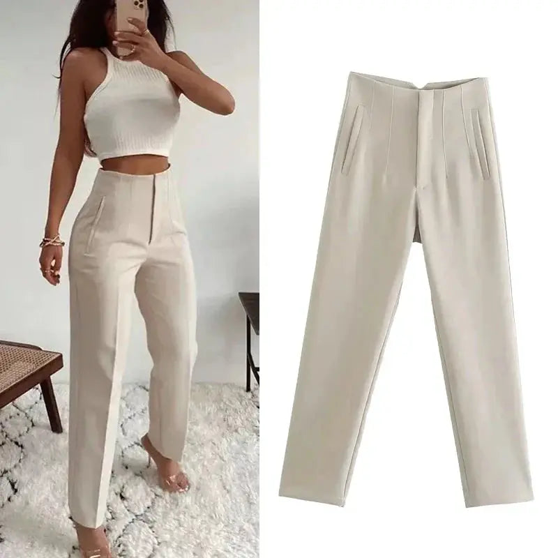 Isabell | Hoge Taille Plissé Broeken