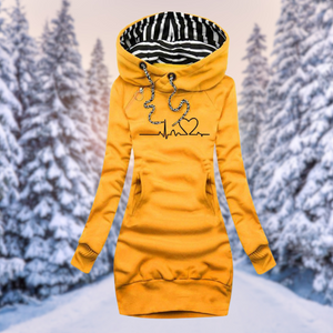 Carolien™  Winterwarmer Hoodie-Kleid mit Hundemotiv