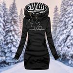 Carolien™  Winterwarmer Hoodie-Kleid mit Hundemotiv