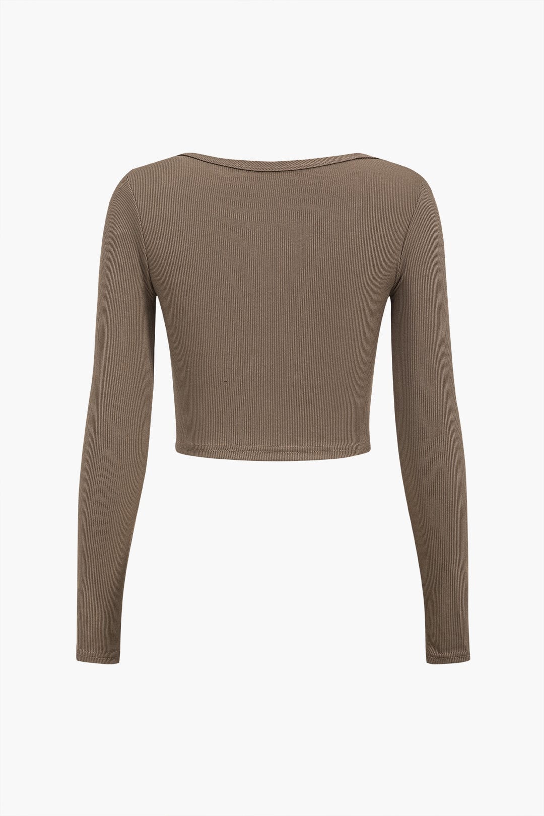 Amira | Asymmetrisch Langarmtop met Cut-Out & Knopdetails