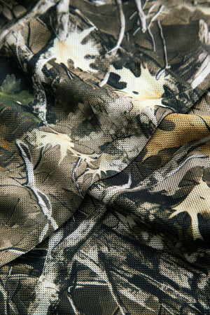 Anna | Off-Shoulder Mesh-Top met Camouflage-Print & Trompetenärmeln