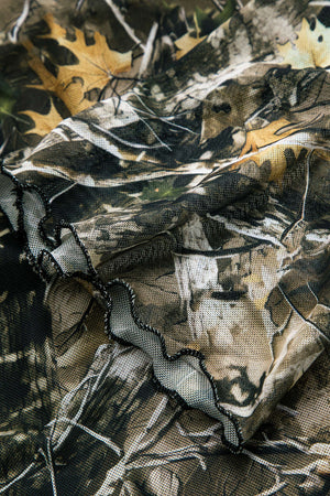 Anna | Off-Shoulder Mesh-Top met Camouflage-Print & Trompetenärmeln