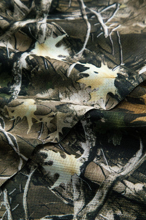 Anna | Off-Shoulder Mesh-Top met Camouflage-Print & Trompetenärmeln